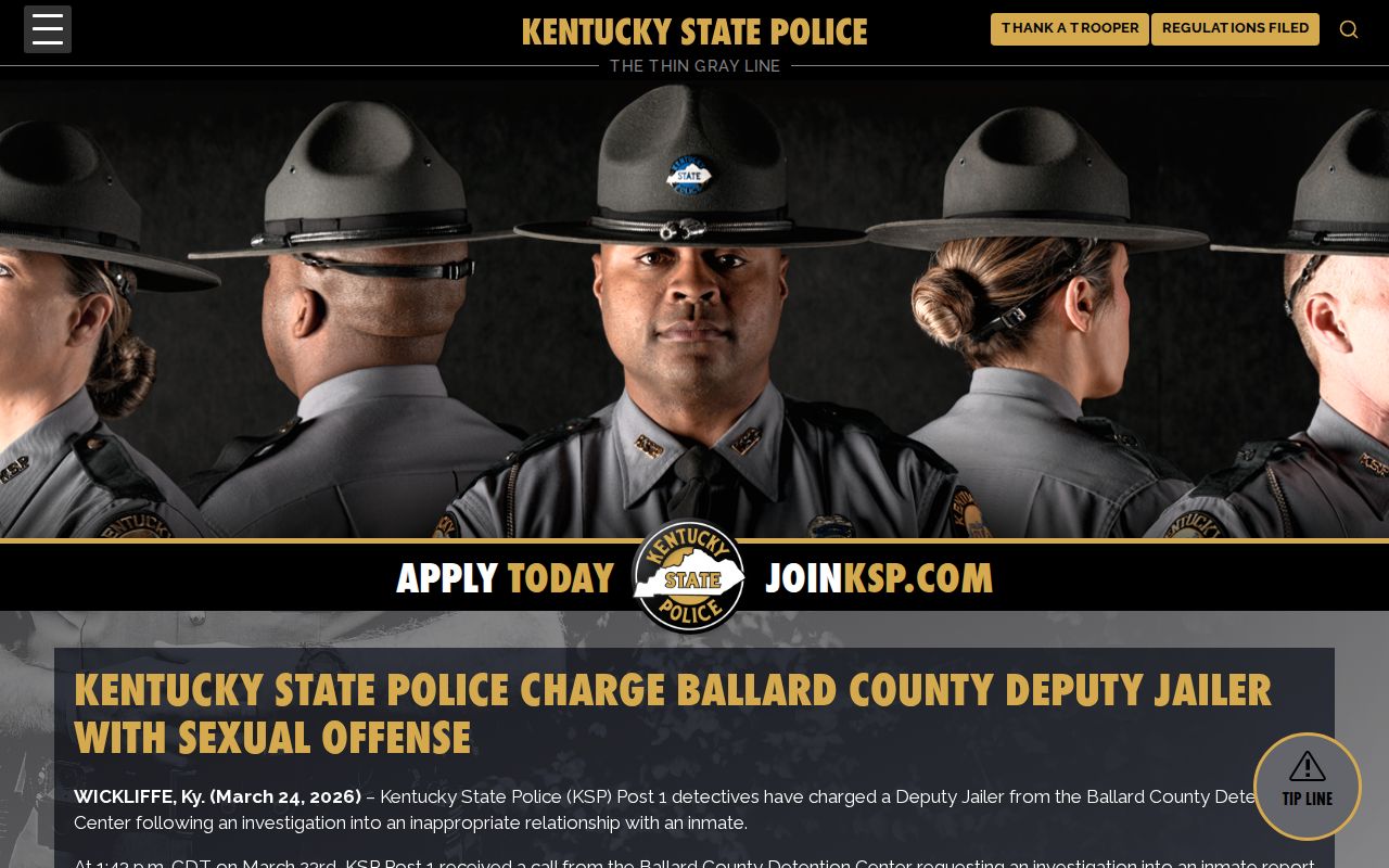 Ballard County arrest lookup source for a 2026 jail investigation