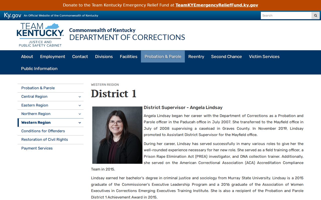 Ballard County probation and parole criminal records
