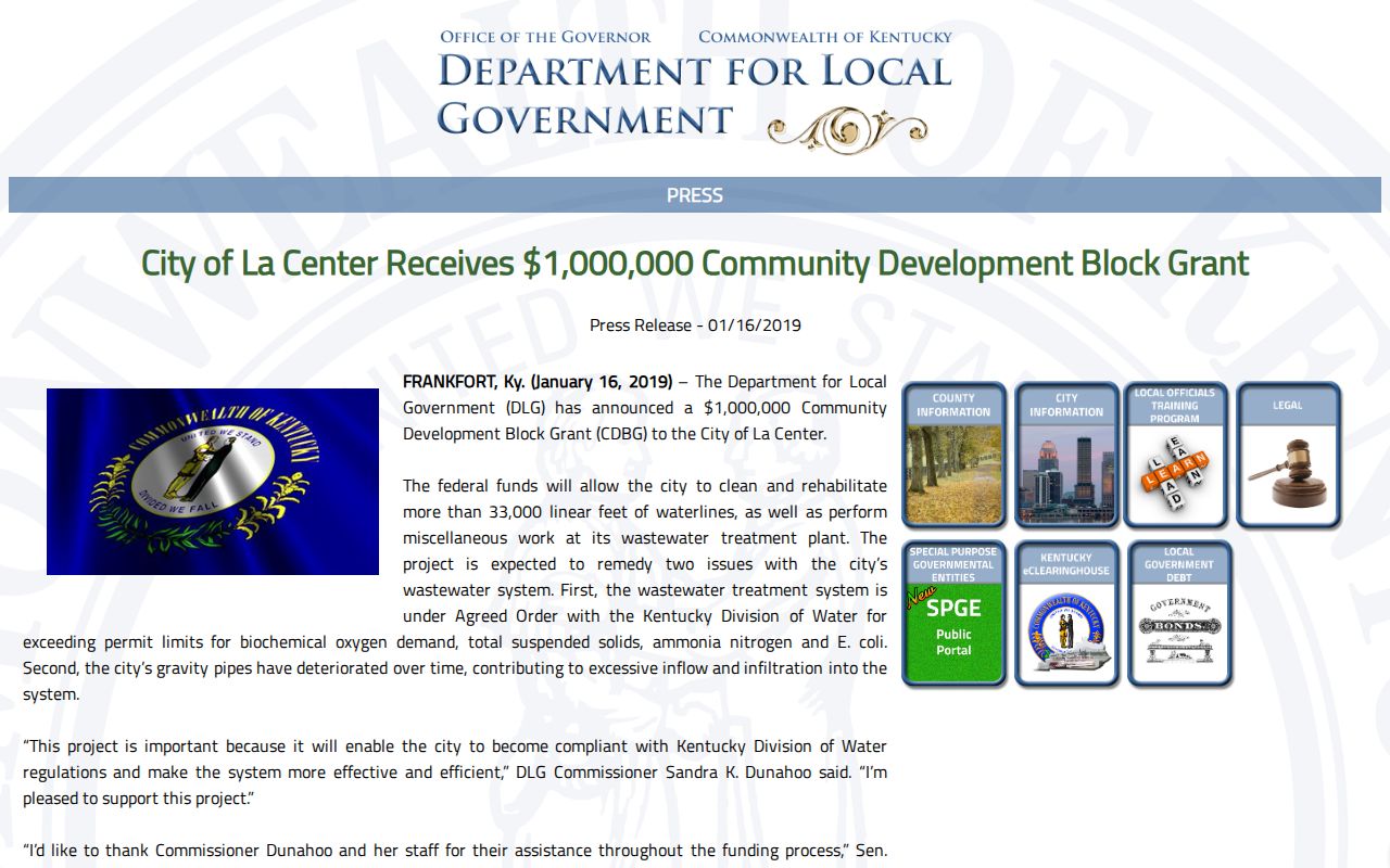 Ballard County La Center criminal records local government milestone